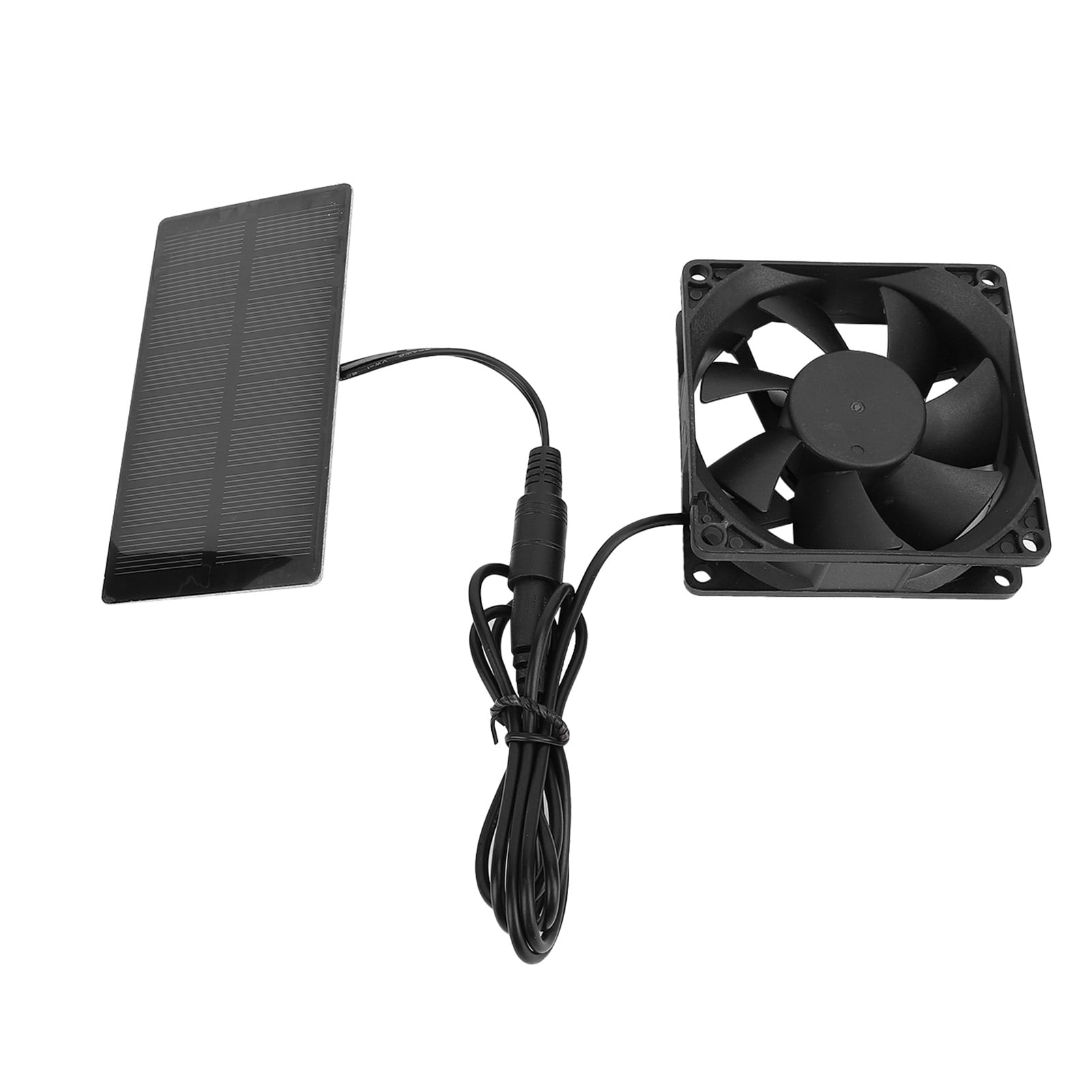 Yajisi Solar Panel Exhaust Fan Kit 0.8W Quiet Ventilation DC Fan for Tent Boat Greenhouse Chicken Coop Shed, 3.1x1.0 inches / 8x2.5 cm Mini Solar Powered Exhaust Fan Kit 1 Pack