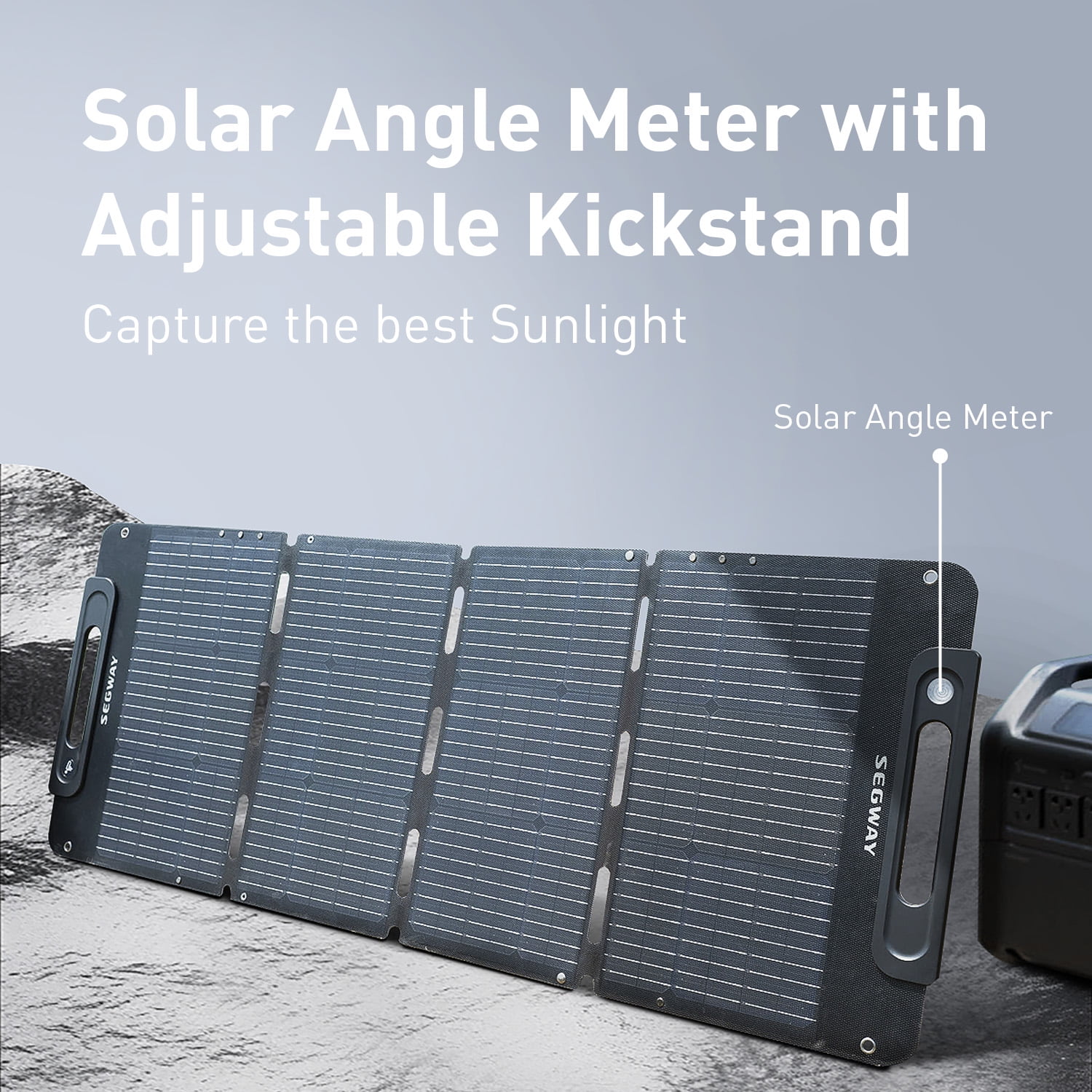Segway Portable Solar Panel SP200, Folding Solar Power Charger, 200W 20V, Compatible with Segway Cube 1000 and Cube 2000 Power Station, RV and Camping Hiking Off-Grid Living