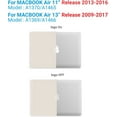 thumbnail image 6 of IBENZER Compatible with MacBook Air 11 Inch Case A1370 A1465, Hard Shell Case with Keyboard Cover & Screen Protector for Mac Air 11, Rocky Gray, W-A11-RKGY+1, 6 of 10