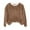 Brown, variant on Christmas Sweaters for Women Fuzzy Fleece Soft Crewneck Pullover Casual Vacation Holiday Tops