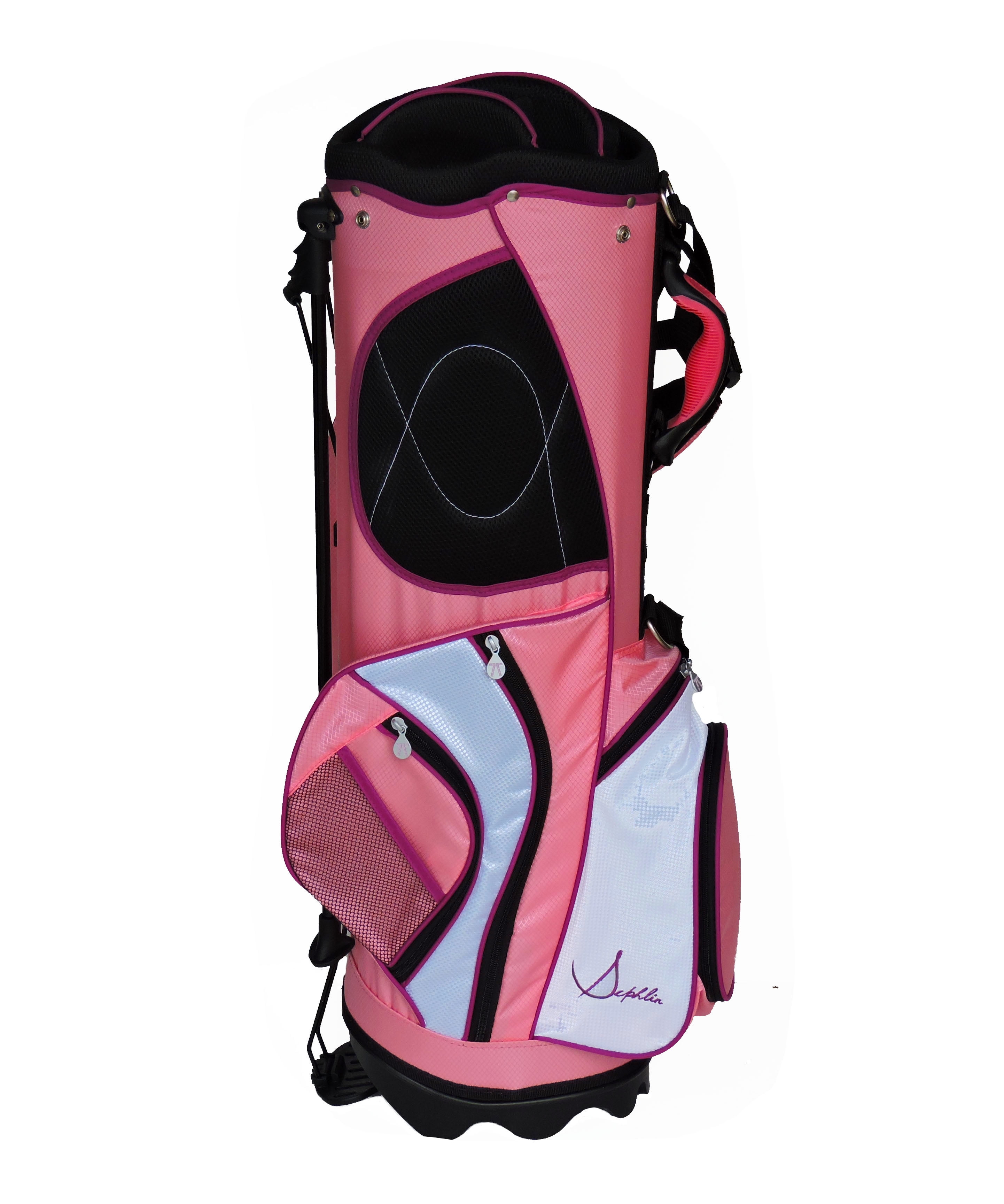 Sephlin - Sephlin Women Ultra Lite Pink Golf Bag 34" Stand Tall (Salmon Pink White Purple)