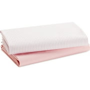 Angle View: Parent Choice - Set of 2 100% Cotton Crib Sheets, Pink