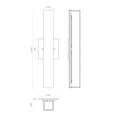 thumbnail image 2 of WS8418-BN-Kuzco Lighting-Melville - 21W LED Wall Sconce-18.13 Inches Tall and 2.38 Inches Wide-Brushed Nickel Finish, 2 of 2