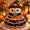 Owl, variant on Halloween Crochet Tabletop Decor DIY Kit, Fox Character Tree Craft for Adults, Handmade Holiday Home Decor, 6.69 in