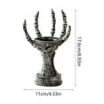 thumbnail image 3 of Zhourta Resin Ghost Claw Candle Holder Halloween Decor Black Spooky Centerpiece for Tabletop Mantel Holiday Party Decoration, 3 of 6