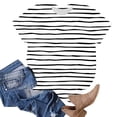 thumbnail image 4 of JLFKNG Womens Tee Shirts Classic Versatile Daily Short Sleeve Solid Striped Leopard Camo Color Block Casual Round Neck T Shirt Womens Dailywear, 4 of 5