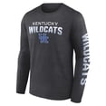 thumbnail image 2 of Men's-Fanatics  Heather Charcoal Kentucky Wildcats Iconic Anyone's Game Long Sleeve T-Shirt, 2 of 3