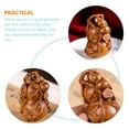 thumbnail image 5 of LOLIPPYY Traditional Chinese Style Gourd Ornament Set in Brown Sandalwood for Good Luck and Home Decoration, 5 of 8