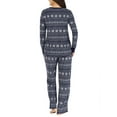 thumbnail image 2 of Nautica Womens 2 Piece Textured Microfleece Pajama Set (Blue Fairisle, Small), 2 of 2
