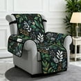 thumbnail image 2 of TSOVTHRID Plant Leaf Print Recliner Chair Covers Stretch Chair Covers for Electric Recliner Non Slip Washable Recliner Protector 1 Seat Sofa Cover Furniture Protector with Pocket for Pets, 2 of 7