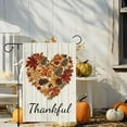 thumbnail image 2 of Thankful Fall Garden Flag Maple Leaf Love Heart Garden Flags 12x18 Inch Double Sided Burlap Autumn Pinecone Hazelnut Villa Decor Rustic Farmhouse Yard Thanksgiving Decoration, 2 of 6