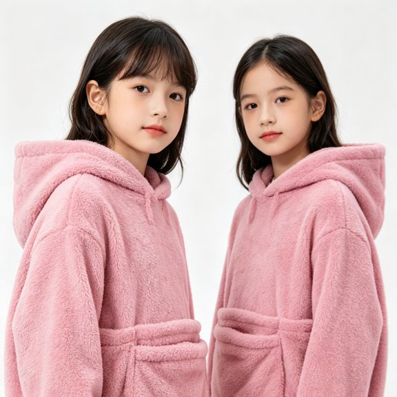 KEXE Girls Fleece Pullover Hoodie Loose Fit Long Sleeve Sweatshirt with Pocket Casual Warm Hooded Top
