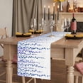 thumbnail image 2 of Table Runners 72 Inches Long Dress Scarves, Navy Blue Polka Dots Farmhouse Kitchen/Dining Table Runner, Coffee Tablerunners, Vintage Abstract Art Watercolor 14x72 Inch, 2 of 9