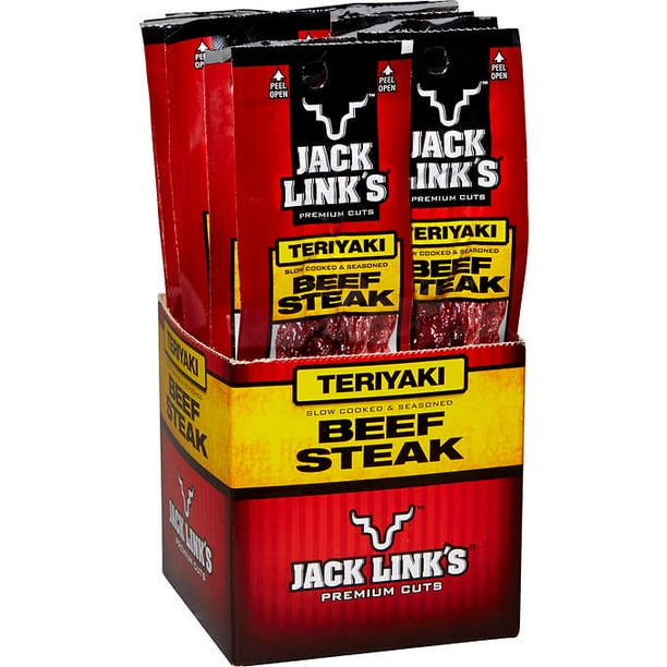 Jack Link's Premium Cuts Beef Steak, Teriyaki, 1 oz, 12 ct Walmart