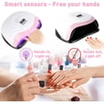 thumbnail image 4 of Lámpara UV LED para uñas de gel, secador de uñas profesional automático portátil de 168 W, 10/30/60/99 s, pantalla LCD, sensor, base extraíble, máquina automática para uñas de gel., 4 of 5