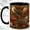 Black, variant on Woodland Songbirds Coffee Mug, Berry Tree Mug, Ceramic 11 oz