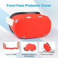 thumbnail image 4 of Baoyemes Silicone Cover Set for Oculus/Meta Quest 2, VR Accessories for Meta Quest 2, Protective Cover Set Includes Controller Grip Cover, Face Cover, VR Shell Cover (Red), 4 of 8