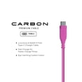 thumbnail image 4 of Powertek USB-C to USB-C Carbon Design Cable - Pink, 4 of 6