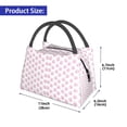 thumbnail image 2 of Yiaed Pink Paw Print Lunch box lunch bag Portable Insulated Lunch Box for Women Men Cooler Tote Bag with Front Pocket for Work Picnic Travel, 2 of 6