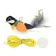 thumbnail image 5 of Juguete de peluche retráctil para gato con sonido de pájaro electrónico real para colgar en la puerta. naranja, 5 of 9