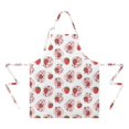thumbnail image 2 of White Cow Strawberry Pattern Apron-Garden Aprons for Women with Pockets-Cotton Linen Waterproof Kitchen Cooking Gardening Aprons Adjustable for Kitchen,Cooking,BBQ and Salon 33x27 Inch, 2 of 7