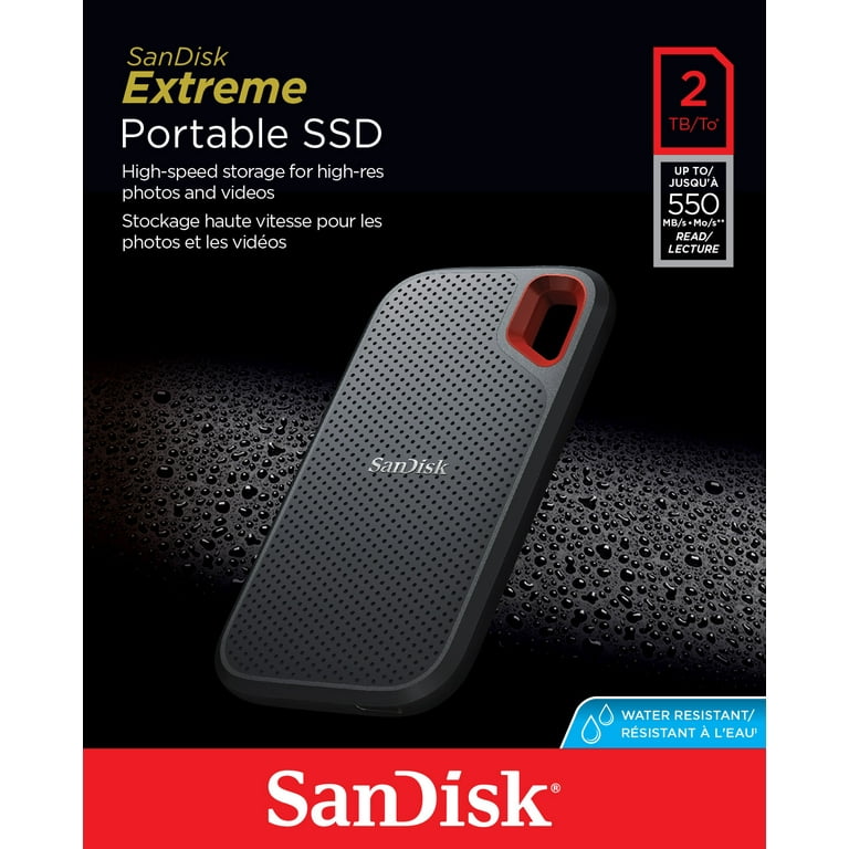 SanDisk 2TB Extreme Portable External SSD - USB-C, USB 3.1