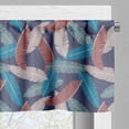 thumbnail image 5 of Ambesonne Tropical Valance & Curtain, Palm Leaves Hawaiian Art, 55"x24", Pale Ruby and Dark Indigo, 5 of 7