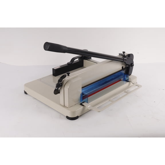 KNPOT  Office Guillotine Heavy-Duty Paper trimmer with Metal Base, Trimmers Cards Leather for Office Home, White