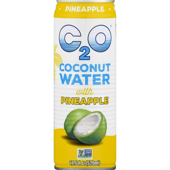 C2O Coconut Water with Pineapple Juice & Coconut Pulp 17.5 fl oz Pack of 3