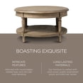 thumbnail image 2 of Maven Lane Pullman Table Basse Ronde Traditionnelle en Bois, Fini Gris Vieilli, 2 of 6