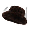thumbnail image 3 of Winter Faux Fur Bucket Hat Unisex Thick Warm Plush Fisherman Cap Fluffy Cold Weather Hat for Outdoor Daily Wear, 3 of 4