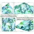 thumbnail image 5 of LA LEELA Men's Hawaiian Shirts Short Sleeve Button Down Shirt Men's Hawaii Shirts Boho Holiday Casual Summer Beach Shirts for Men Funny L Tropical Leaves, Autumn Green, 5 of 5