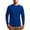 Blue, variant on Dursoulink Sun Protection Long Sleeve Round-Neck Shirt for Men, UPF 50 UV Blocking, Breathable Polyester Spandex Blend, Loose Fit, Packable Design, Elastic Fabric