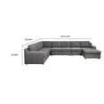 thumbnail image 5 of Cas Left Facing 7 Seater U Shaped Sectional Sofa Chaise- Pocket- Gray, 5 of 6