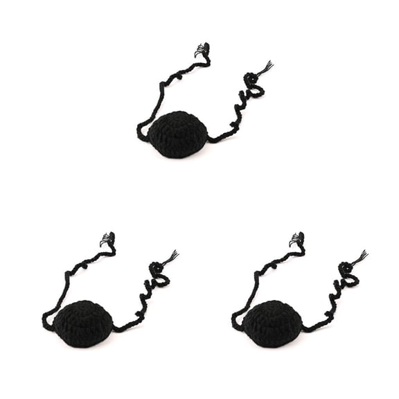 Toystoory Cubierta de nariz de punto Calentador antipolvo Protector nasal de ciclismo Negro Negro 3Conjunto