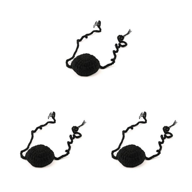 Soidarity Cubierta de la nariz de punto a prueba de viento antipolvo calentador nasal protector negro Negro 3piezas