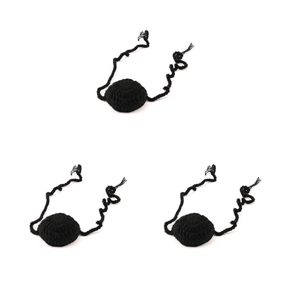 Soidarity Cubierta de la nariz de punto a prueba de viento antipolvo calentador nasal protector negro Negro 3piezas