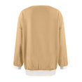 thumbnail image 4 of Oversized Sweatshirt for Women Crewneck Solid Color Long Sleeve Shirts Sweatshirt, 4 of 5
