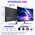 thumbnail image 4 of Gawfolk 24.5" Curved Gaming Monitor 120Hz Full HD 1080P Built-In Speakers Tilt Adjustable, 4 of 8
