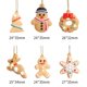 thumbnail image 3 of 12/6 piezas de adornos navideños de hombre de jengibre para colgar en el árbol de Navidad, regalos de Año Nuevo para niños, decoraciones de fiesta de Navidad para el hogar, 3 of 5