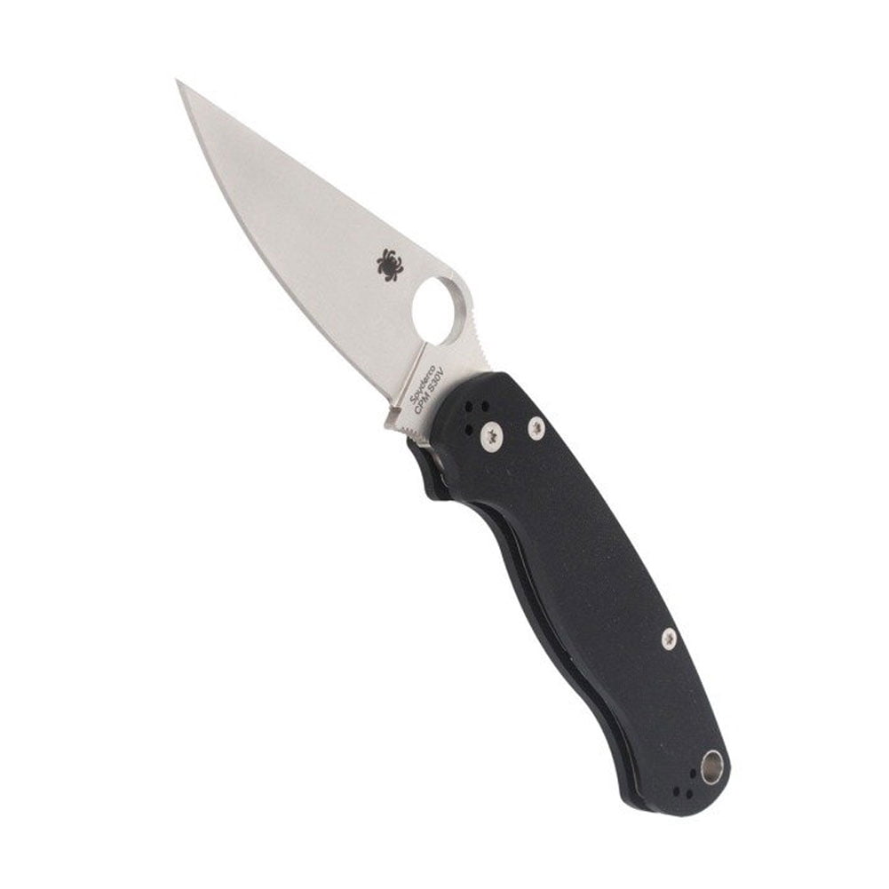 Spyderco Paramilitary 2 Folding Knife 3.42" CPM-S45VN Satin Plain Blade, Black G10 Handles, Compression Lock - C81GP2