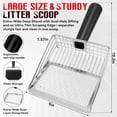 thumbnail image 2 of Metal Cat Litter Scoop with Holder, Heavy Duty Deep Sifter with Dual-Hole (10mm/5mm) for Pellets & Clay, Non-Stick (Black), 2 of 3