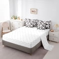 thumbnail image 5 of jejeloiu Kawaii Cute Panda 7 Pieces Bedding Comforter Set,Wild Zoo Animal Full Bedding Set,White Black Fitted Sheet Flat Sheet For Kids,Breathable Home Decor Reversible, 5 of 8