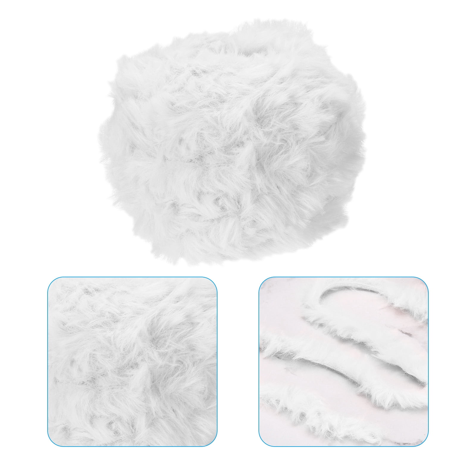 Uxcell 35yds Faux Fur Yarn,4 Skeins Fuzzy Yarn Crochet Fluffy Yarn Soft Chunky Polyester Plush Fur Eyelash,White