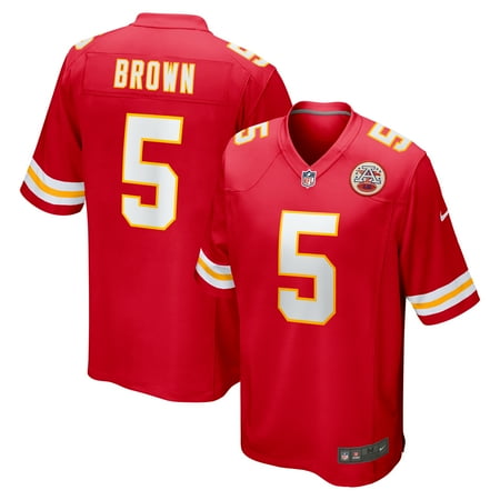 Men's Nike Marquise Brown Red Kansas City Chiefs Game Jersey