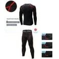 thumbnail image 5 of YUSHOW Mens Thermals Underwear Set Thin Wicking Base Layer Crew Neck Long Johns,Size 2XL, 5 of 8