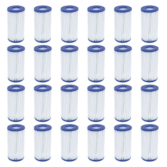 Bestway 58012 Filter Cartridge Replacement 4.2"x8" Type III/A (24 Pack)