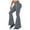 Grey, variant on FINALGANG Women New Trousers Solid Color High Waisted Wide Leg Yoga Legging Stretchy Athletic Bell-Bottoms Suitable For Various Occasions