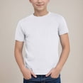 thumbnail image 2 of NIEWTR Baby Toddler Solid Color Short Sleeve T-Shirts for Boys Boys Summer Basic Cotton Crewneck Tee Shirt Tops（White,8-9 Years), 2 of 7