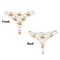 thumbnail image 3 of Balery Rabbit And Carrot Tangas de Algodón para Mujer con Estampado – Ropa Interior Sexy, Transpirable, G-string-3X-Large, 3 of 6